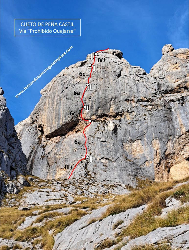 Escalada Prohibido Quejarse en Peña Castil